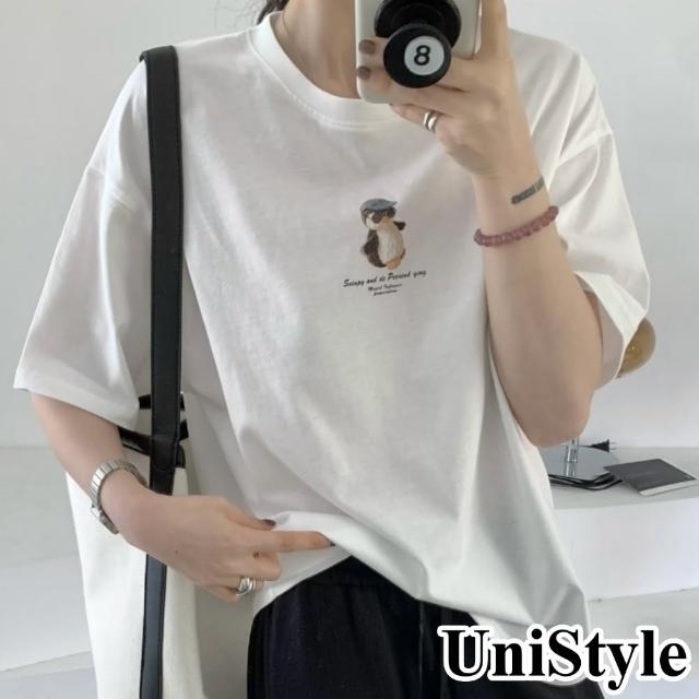 【UniStyle】短袖T恤 韓版小企鵝印花上衣 女 UP1731(白)