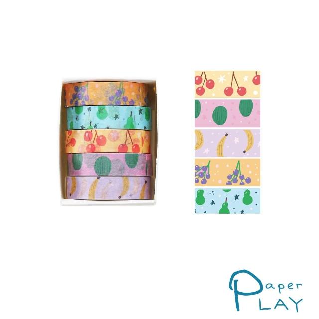 【Paper Play】和紙膠帶 紙膠帶/和紙膠帶-繽紛甜甜圈系列5卷套組(款式8)