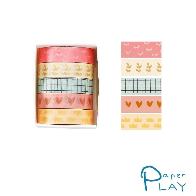 【Paper Play】和紙膠帶 紙膠帶/和紙膠帶-繽紛甜甜圈系列5卷套組(款式2)