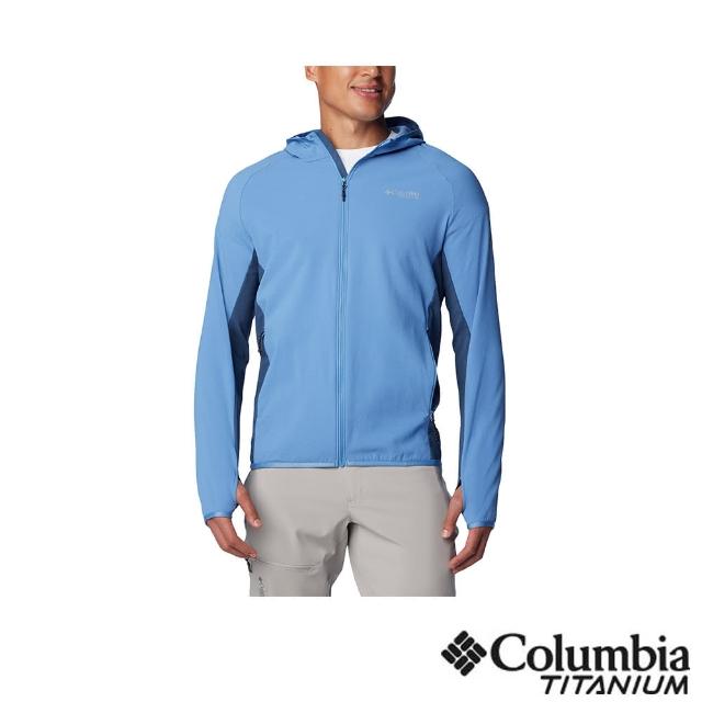 【Columbia 哥倫比亞】男款Spectre Ridge FZ HoodedTech Fleece-鈦防潑水連帽外套-藍色(UAO16570BL/IS)