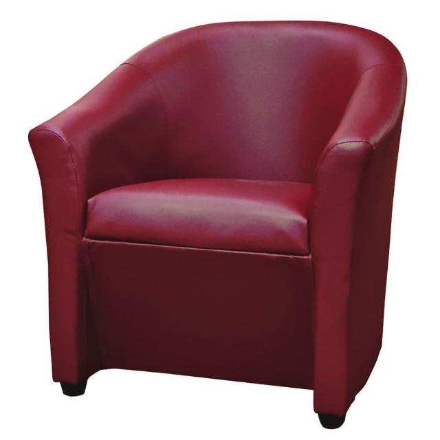 【AS 雅司設計】利亞紅色休閒椅-68×68×77公分