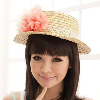 【PS Mall】日系女夏天沙灘花朵造型遮陽草帽/遮陽帽/編織帽 2入(G056)