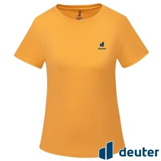 【deuter】女款吸濕排汗輕薄短袖T恤(DE-T2402W棕黃/抗UV防曬/透氣快乾/戶外健行/日常休閒*)