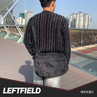 【LEFTFIELD】韓國製 大容量簡約素面側背包 NO.LF2026(男側背包 男斜背包 女側背包 女斜背包)
