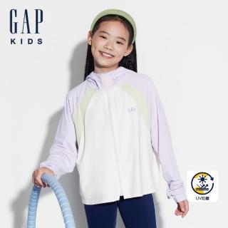 【GAP】女童裝 Logo防曬連帽外套-紫色(545485)