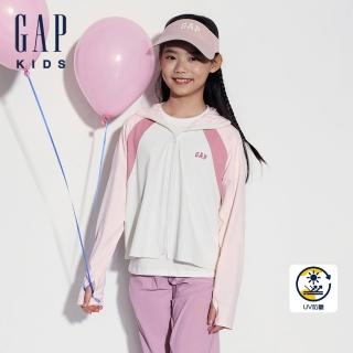 【GAP】女童裝 Logo防曬連帽外套-粉色(545485)
