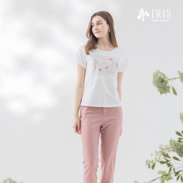 【IRIS 艾莉詩】鏤空蕾絲拼接西裝褲-2色(42321)