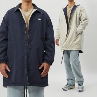 【NEW BALANCE】NB SDS 男款 深藍米色 亞版 二面穿 保暖 大衣 外套 AMJ41350ECL