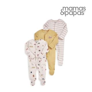 【Mamas & Papas】簡單旅程-連身衣3件組(4種尺寸可選)