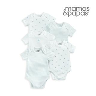 【Mamas & Papas】海龜向海歸-短袖包屁衣5件組(5種尺寸可選)