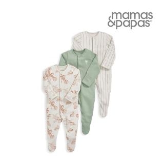 【Mamas & Papas】叢林小虎-連身衣3件組(4種尺寸可選)