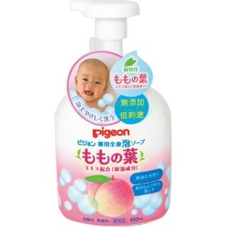 【Pigeon 貝親】桃葉泡沫沐浴乳/瓶裝/ 450ml(保濕)