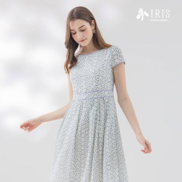 【IRIS 艾莉詩】刺繡雪紡經典洋裝(42657)