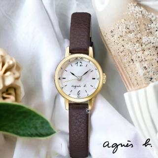【agnes b.】marcello系列 小錶徑 手錶 女錶 指針錶 禮物(VC01-KVS0G.BX2009X1)