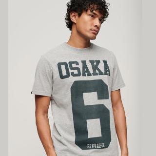 【Superdry】男裝 短袖T恤 Osaka Graphic(灰)