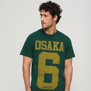 【Superdry】男裝 短袖T恤 Osaka Graphic(綠)