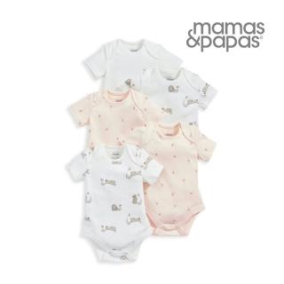 【Mamas & Papas】春日對話-短袖包屁衣5件組(5種尺寸可選)