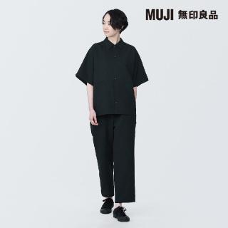 【MUJI 無印良品】聚酯纖維透氣抗污短袖襯衫(共3色)