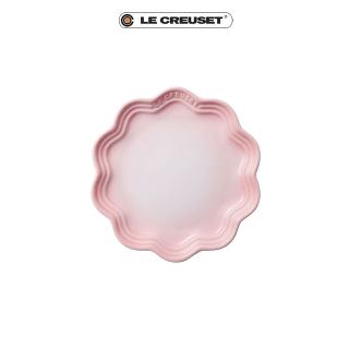 【Le Creuset】瓷器蕾絲花邊盤 18cm(貝殼粉)