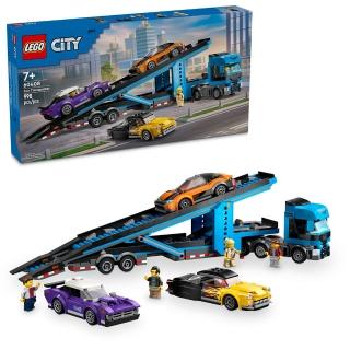 【LEGO 樂高】LT60408 城市系列 - 汽車運輸車和跑車
