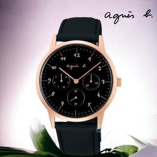 【agnes b.】marcello系列 經典時標 手錶 男錶 指針錶 禮物(VD75-KFH0K.BP6028J1)