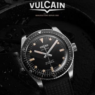 【VULCAIN】窩路堅 潛水員系列 大三針 自動上鍊機械錶 618年中慶(660170A07.BAC243)