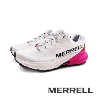 【MERRELL】女 AGILITY PEAK 5 戶外健身輕量型慢跑越野鞋 女鞋(白桃紫)