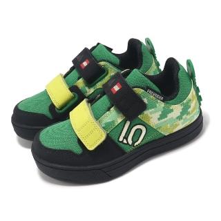 【adidas 愛迪達】x LEGO 休閒鞋 LEGO Freerider VCS 中童 綠 黑 小朋友 樂高聯名 愛迪達(HR1108)