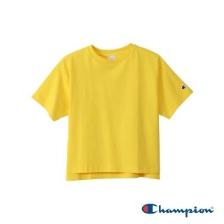 【Champion】官方直營-純棉印花短袖TEE-女(黃色)