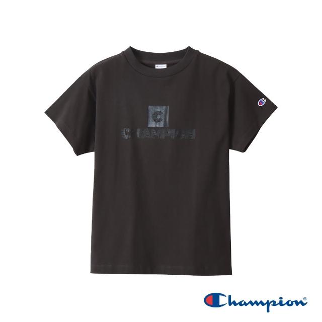 【Champion】官方直營-純棉印花短袖T恤-女(黑色)