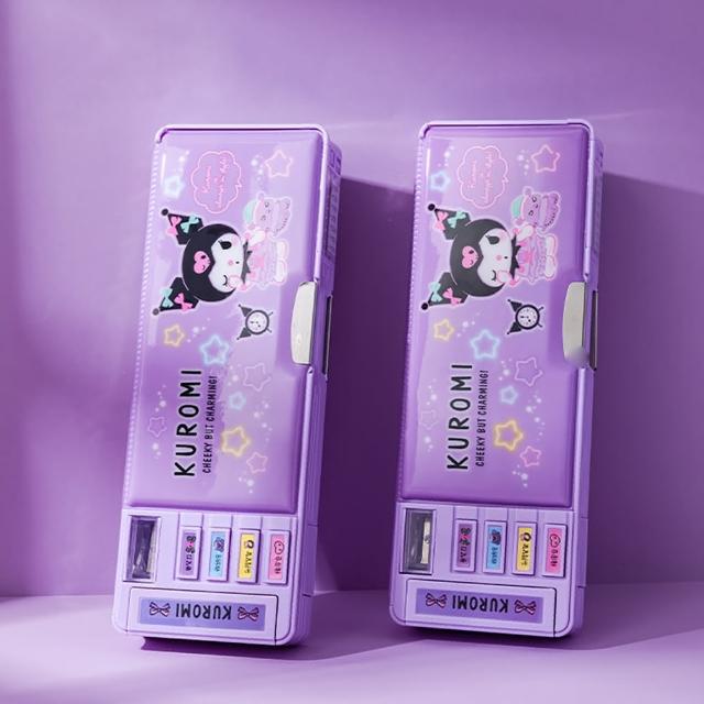 【SANRIO 三麗鷗】庫洛米造型多功能筆盒-密碼鎖款(平輸品)