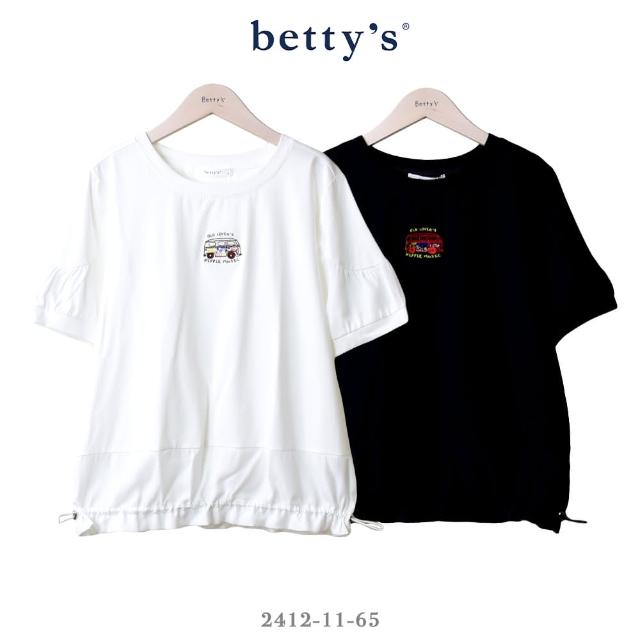 【betty’s 貝蒂思】超Q公車刺繡短袖T-shirt(共二色)