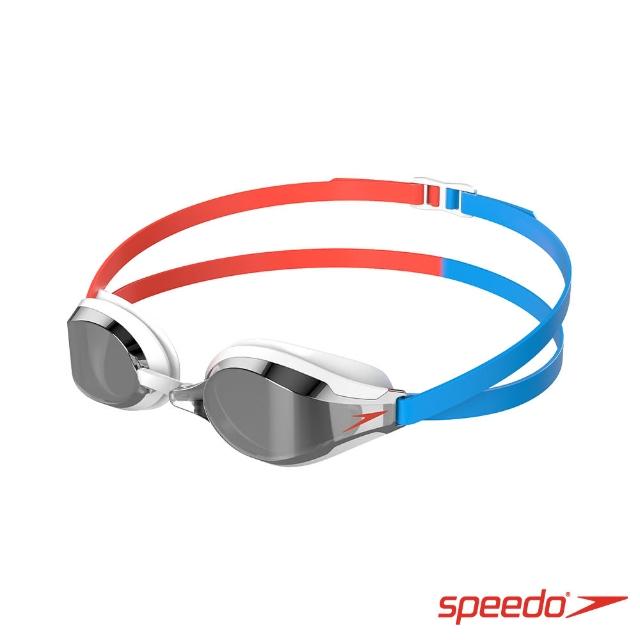 【SPEEDO】成人競技泳鏡 鏡面 Speedsocket 2(紅/皮克頓藍/煙灰)