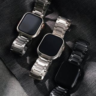 【W.wear】Apple watch-經典個性款鈦金屬蘋果專用錶帶(Apple Watch-41mm/44mm/45mm/49Ultra)