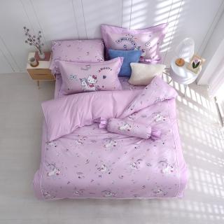 【Jia’s Living 家適居家】Hello Kitty-特大床包兩用被組-獨角獸-台灣製(三麗鷗)