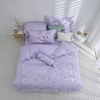 【Jia’s Living 家適居家】Hello Kitty-加大床包兩用被組-獨角獸-台灣製(三麗鷗)