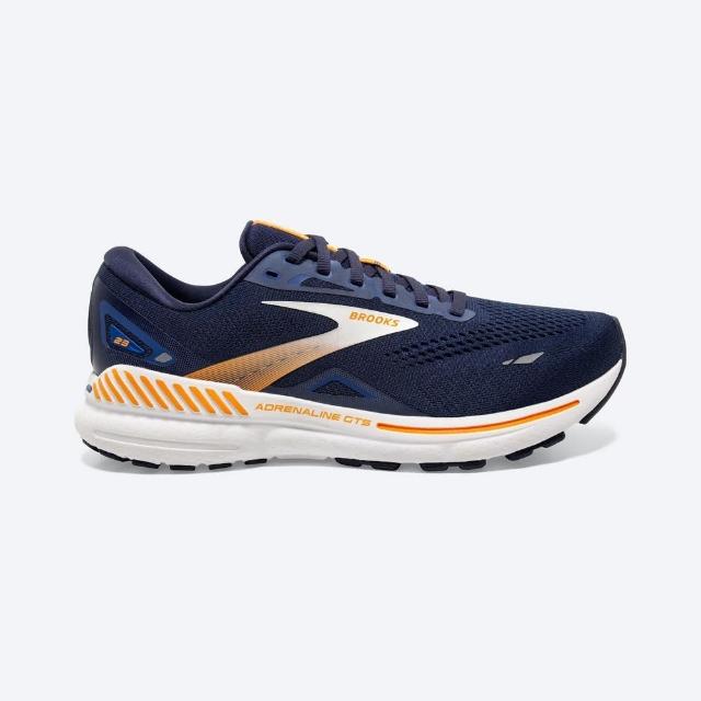 【BROOKS】Adrenaline GTS 23 男 慢跑鞋 運動 路跑 腎上腺素 深藍 橙(1103911D486)