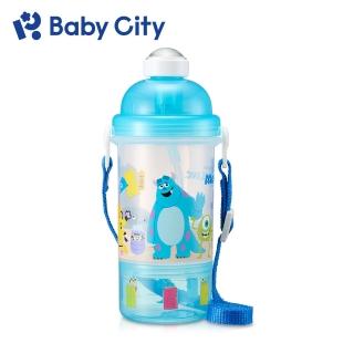 【BabyCity娃娃城 官方直營】迪士尼怪獸電力公司雙層彈跳吸管水壺