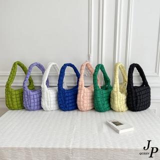 【Jpqueen】韓系時尚純色女款雲朵蓬鬆通勤大容量手提側肩包(8色可選)