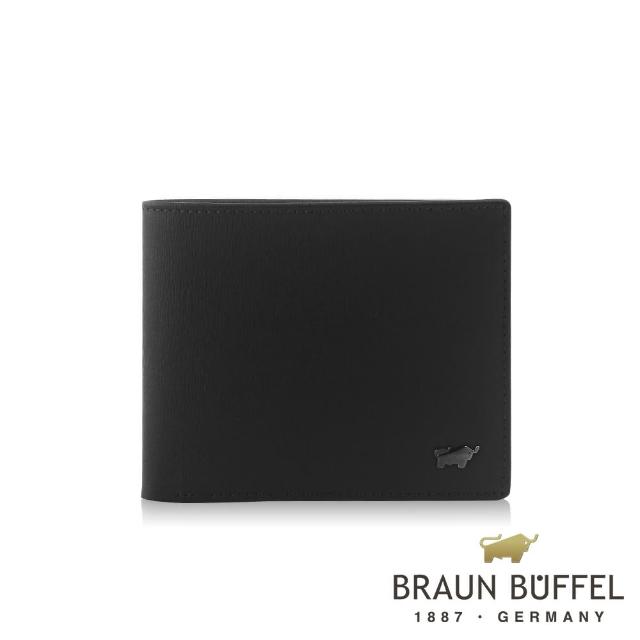 【BRAUN BUFFEL 德國小金牛】台灣總代理 默瑟-II 5卡透明窗皮夾-黑色(BF384-316-BK)