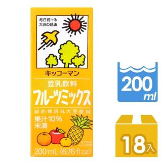 【龜甲萬】龜甲萬豆乳-綜合水果風味 200ml x18瓶/箱
