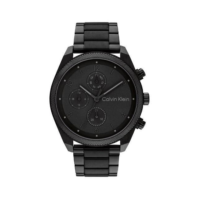 【Calvin Klein 凱文克萊】CK 都會簡約 三眼 時尚腕錶(25200359)
