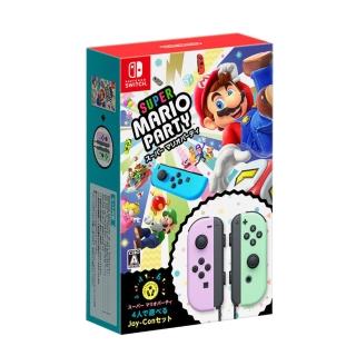 【Nintendo 任天堂】NS超級瑪利歐派對+Joy-Con組合包-粉紫&粉綠(日文版-字幕有中文)