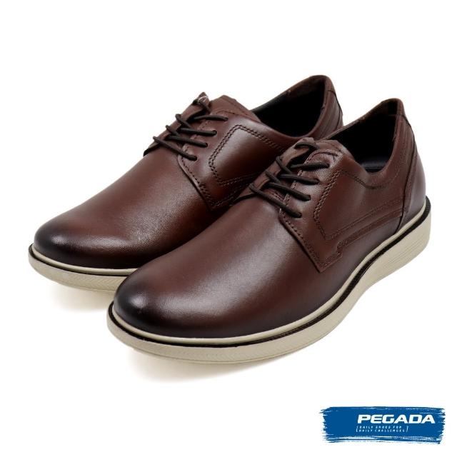 【PEGADA】巴西舒適軟墊綁帶真皮休閒鞋 深棕色(126101-DBR)