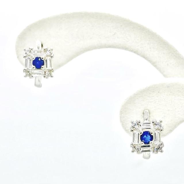 【張氏定制 The Chang】法式輕奢天然藍寶石耳環