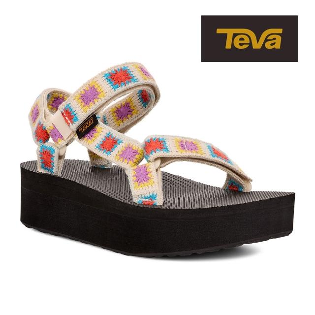 【TEVA】女涼鞋 鉤針編織厚底涼鞋 Flatform Universal Crochet 原廠(探索白-TV1150210EXP)
