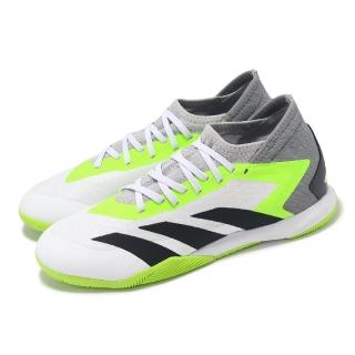 【adidas 愛迪達】足球鞋 Predator Accuracy.3 IN 男鞋 螢光綠 灰 室內足球 運動鞋 愛迪達(GY9990)