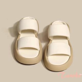 【Taroko】波浪厚底麵包厚底增高涼拖鞋(3色可選)