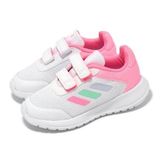 【adidas 愛迪達】慢跑鞋 Tensaur Run 2.0 CF I 小童 白 粉 魔鬼氈 小朋友 學步鞋 愛迪達(HP6154)