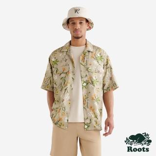 【Roots】Roots 男裝- SPRUCE CAMP短袖襯衫(淺綠)